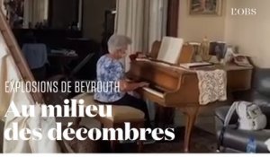 Cette grand-mère libanaise joue du piano dans son appartement ravagé par les explosions à Beyrouth