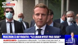 Emmanuel Macron à Beyrouth: "Je me devais d'être là pour apporter cette amitié au peuple libanais"