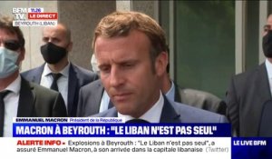 Emmanuel Macron à Beyrouth: "Au-delà de l'explosion, la crise est grave"