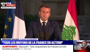 Emmanuel Macron annonce l'arrivée jeudi prochain du porte-avion "Le Tonnerre" au Liban