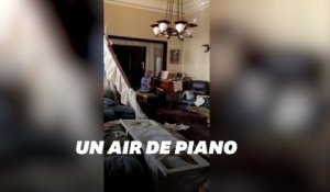 À Beyrouth, cette femme joue du piano dans sa maison dévastée