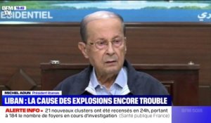 Trois jours après la double explosion de Beyrouth, le président libanais évoque "la négligence" ou "un missile ou une bombe"