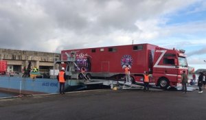 Embarquement difficile pour certains véhicules du cirque