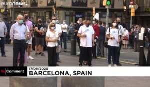 Barcelone rend hommage aux victimes des attentats terroristes de 2017