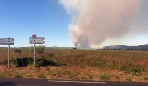 Départ de feu entre Fos et Istres vers l'étang de Lavalduc