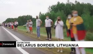 En Lituanie, une chaîne humaine de solidarité avec le Bélarus