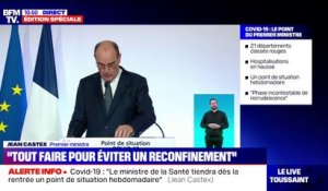 Jean Castex: "Nous devons éviter autant que possible les fêtes familiales"