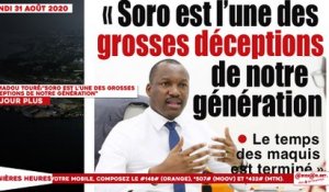 Le titrologue du Lundi 31 Août 2020/  Mamadou Touré:"soro est l'une des grosses déceptions de notre génération"