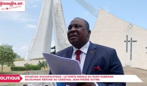 Situation sociopolitique ivoirienne/ Le porte parole du RHDP Kobenan Adjoumani répond au cardinal Jean-Pierre Kutwa