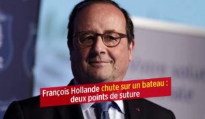 François Hollande chute sur un bateau : deux points de suture