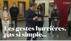 Macron, Castex, Bayrou... Ils ont encore du mal avec les gestes barrières