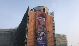 Greenpeace dénonce les incendies en Amazonie sur le bâtiment du Berlaymont
