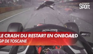 GP de Toscane : le crash du restart en onboard avec Romain Grosjean