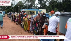 Premier rapatriement volontaire post-Covid- Arrivée de 61 réfugiés ivoiriens en provenance de la Guinée
