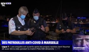À Marseille, des policiers patrouillent pour faire respecter le port du masque