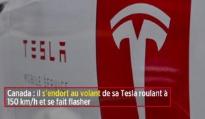 Canada : il s'endort au volant de sa Tesla roulant à 150 km/h et se fait flasher