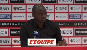 Vieira : «On les a un peu trop respectés...» - Foot - L1 - Nice