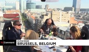 Dîner vertigineux dans le ciel de Bruxelles