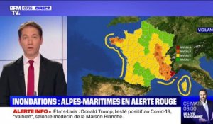 Les Alpes-Maritimes placées en vigilance rouge pluie-inondation