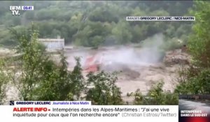 "Les fondations ont cédé d'un coup": le témoignage du journaliste de Nice Matin, Gregory Leclerc, lors des intempéries