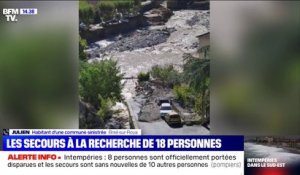 Intempéries: "On n'a plus d'eau, plus d'électricité, on n'a plus rien ", raconte cet habitant de la commune sinistrée de Breil-sur-Roya