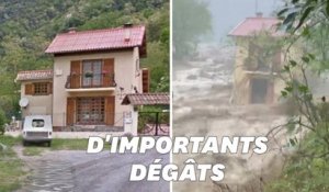 Ces images avant/après montrent l'ampleur des destructions dans les Alpes-Maritimes