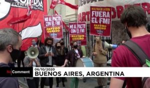 A Buenos Aires, des Argentins manifestent contre le FMI