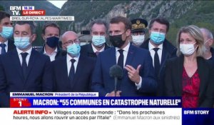 Crues dans le Sud-Est: Emmanuel Macron annonce le déblocage de "plusieurs centaines de millions d'euros"