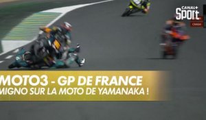 Andrea Migno grimpe sur Yamanaka ! - SHARK Helmets GP de France