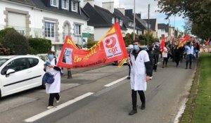 Manifestation à l’hôpital de Quimper