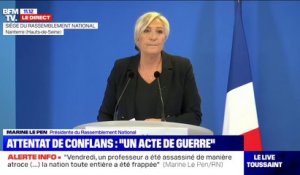 Marine Le Pen: "Cette guerre contre l'islamisme, nous devons la mener vraiment, nous allons la gagner"