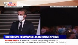 Emmanuel Macron: "Suite à l'attentat de Conflans-Sainte-Honorine, ce sont des actes qui sont attendus par nos concitoyens"