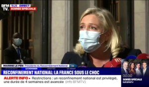 Marine Le Pen sur le reconfinement: "On ne nous a demandé notre avis sur rien"