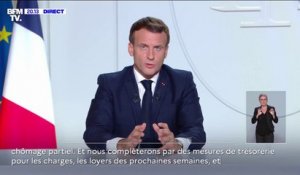 Emmanuel Macron: "Les crèches, les écoles, les collèges et les lycées demeureront ouverts avec des protocoles sanitaires renforcés"