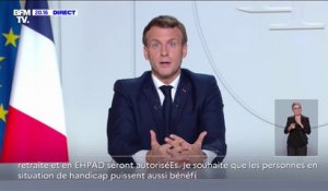 Emmanuel Macron: "Les visites en maisons de retraite et en Ehpad seront autorisées dans le strict respect des règles sanitaires"