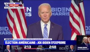 Joe Biden: "Je suis ici pour vous dire que, lorsqu'il y aura le décompte final, nous croyons que nous serons les vainqueurs"