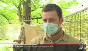 Loisirs : à Chartres, un accrobranche en pleine ville