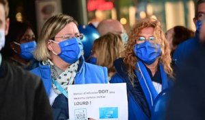 Coronavirus: protestation du personnel soignant du CHIREC
