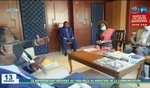RTG / Le ministre de la communication reçoit le représentant résident IAI Togo