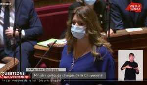 Marlène Schiappa : "Nous voulons éviter que les gendarmes et policiers aient une cible dans le dos"