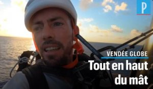 Vendéee globe : quand les skippers réparent leur mât à 30 m de hauteur