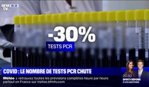 Covid-19: le nombre de tests PCR en baisse de 30% ces 15 derniers jours