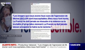 Producteur violemment frappé: Emmanuel Macron dénonce "des images qui nous font honte" et demande "une police exemplaire"