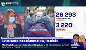 Karine Lacombe: "Moins de 5000 contaminations par jour d'ici le 15 décembre? Ça va être très très compliqué"