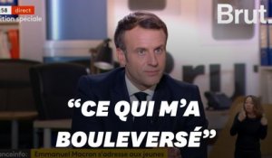 "Le mal est en nous", l'émotion de Macron à l'évocation de Samuel Paty et du terrorisme