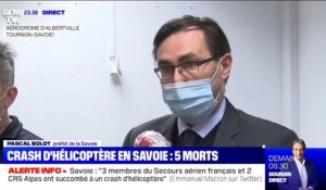 Crash d'hélicoptère en Savoie: "Cinq personnes décédées", le pilote "en urgence absolue", selon le préfet