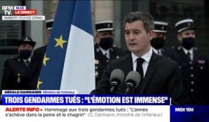 "Ils ont sauvé la vie d'une femme": Gérald Darmanin rend hommage aux trois gendarmés tués dans le Puy-de-Dôme
