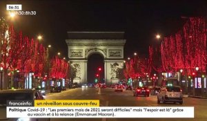 Reportage cette nuit avec les policiers sur les Champs Elysées qui contrôlaient les autorisations de sortie et veillaient à la sécurité