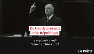 Septembre 1958 : de Gaulle présente la Ve République