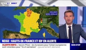 13 départements des Hauts-de-France et de l'Île-de-France basculent en vigilance orange neige-verglas